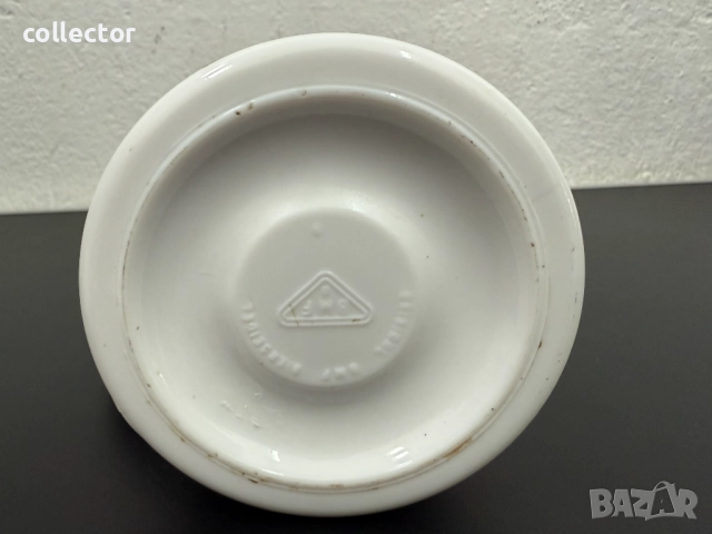 Порцеланова халба с цинков капак. №7605, снимка 7 - Антикварни и старинни предмети - 52373140