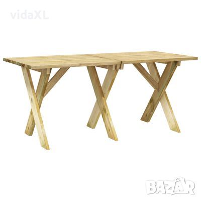vidaXL Градинска маса, 160x73x70 см, импрегниран бор(SKU:318424, снимка 1 - Градински мебели, декорация  - 45647837