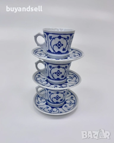 Сет порцелан сламено цвете чаша, снимка 3 - Чаши - 53536047