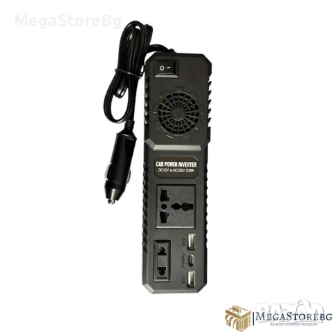 Преобразувател на напрежение 1666 12v/220v 200w, снимка 2 - Аксесоари и консумативи - 52071267