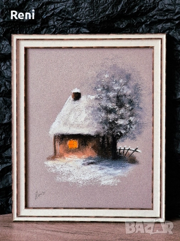 Зимен ден, картина въглен, оригинал