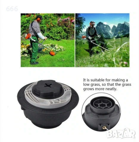 Глава за косачка Tovbmup C6-2 съвместима със Stihl Autocut, подсилена пластмаса, M10x1.0 LH