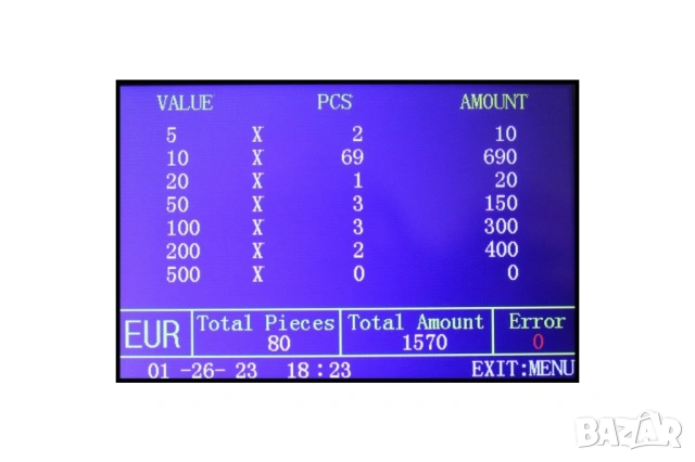 Детектор за фалшиви ЕВРО банкноти/банкнотоброячна машина CCE 3080, снимка 4 - Оборудване за магазин - 53037705