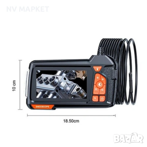 Ендоскоп портативен с висока резолюция FULL HD  + 4,3" дисплей + камера 8 мм + LED светлина, снимка 2 - Друга електроника - 53861209