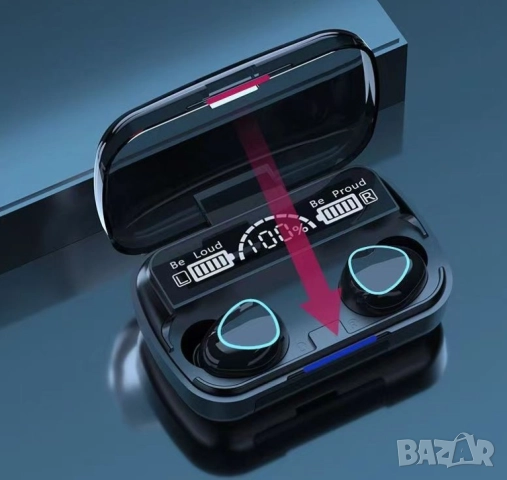 Безжични Bluetooth слушалки с LED цифров дисплей 