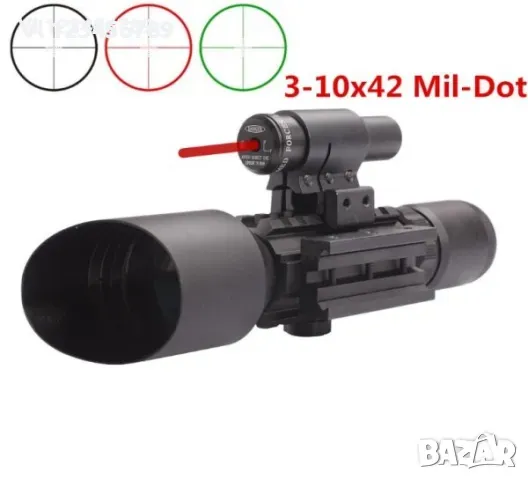 Райфълскоп /снайперна оптика с бързомер+ лазер 3-10X42E M9, снимка 1 - Екипировка - 48539768