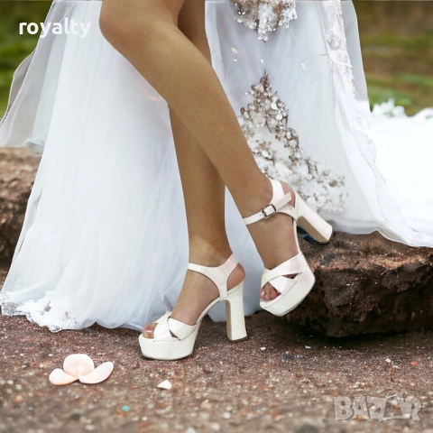 Сандали на ток - бяла перла, снимка 3 - Сандали - 52074167