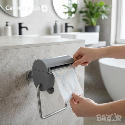 Bideo – поставка за тоалетна хартия, с функция за овлажняване