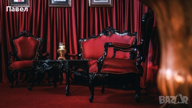 Луксозно червено двойно кресло ( наргиле бар, заведение, хотел ), снимка 1 - Дивани и мека мебел - 45688546