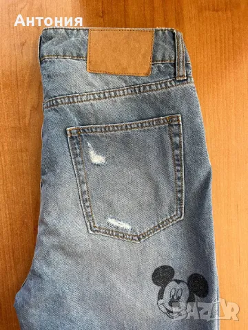 Дамски Дънки H&M с Mickey Mouse в Отлично Състояние, снимка 7 - Дънки - 47508908