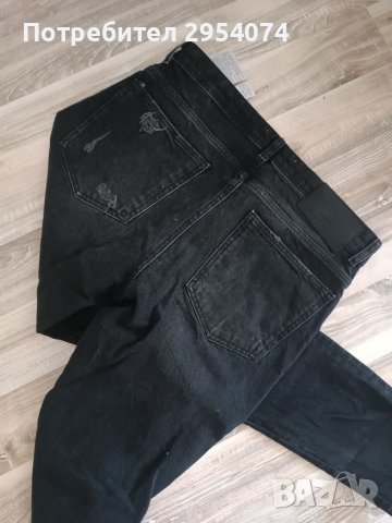 дамски дънки с кръпки zara l/xl -29лв, снимка 4 - Дънки - 46357410