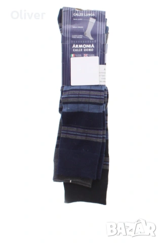 3 чифта мъжки дълги памучни чорапи-размер 41/46, снимка 2 - Мъжки чорапи - 54254231