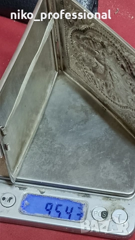 Сребърна табакера с индийски мотиви , снимка 4 - Други ценни предмети - 53456012