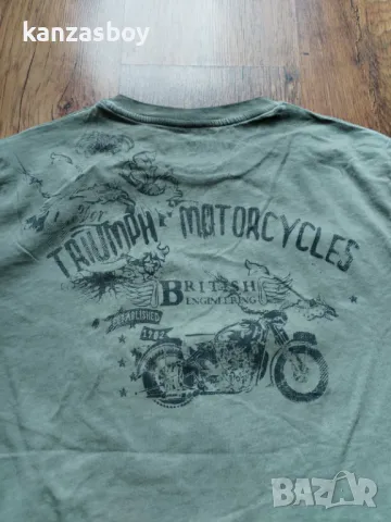 triumph motorcycles - мъжка колекционерска тениска КАТО НОВА С, снимка 4 - Тениски - 49832119