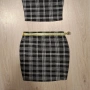 Дамски кариран комплект - пола и потник S, снимка 5