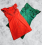Къса рокля ,,Gemello” корал или мента, XS-S и M-L, снимка 1 - Рокли - 45063769