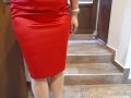 Червена дамска рокля, снимка 4