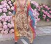 Уникален кафтан ,коприна и камъни и рокля по модел-Gaultier, снимка 3