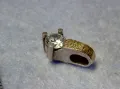 СРЕБЪРЕН ПЕНДАНТ СРЕБРО 950 с 1/2мм МАСИВНО БЯЛО ЗЛАТО 750 с ЖЪЛТА ПОЗЛАТА 22 Карата и ФИАНИТ 49301, снимка 7