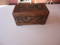 Старинно дървено сандъче ковчеже кутия дърворезба , снимка 3