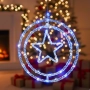 Въртяща се LED Коледна Декорация – Магически светлинен ринг за празничен уют, снимка 3