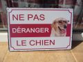 Метална табела надпис Не разстройвайте кучето куче добро приятел, снимка 1