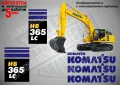 KOMATSU HB 365 LC стикери надписи, снимка 1