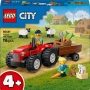 Конструктор LEGO® City 60461 - Червен фермерски трактор с ремарке и овца, снимка 1
