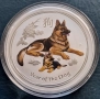 1 oz, Цветен лунар, 2018, Година на кучето, снимка 2