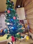 Голяма коледна новогодишна, украсена,светеща елха, снимка 1