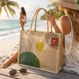 Стилна лятна чанта за плаж и разходка, размер 43 х 34 см, снимка 7