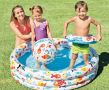 Детски надуваем басейн с 3 надуваеми пръстена; Размер басейн: 132 х 28 см.;, снимка 1 - Басейни и аксесоари - 45252177