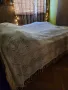 ръчно плетена покривка за голяма спалня , бяла, снимка 5