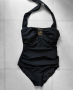 Черен цял бански , снимка 1 - Бански костюми - 44941979