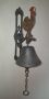 Чугунена  камбана за врата или порта с красив ПЕТЕЛ, снимка 1 - Антикварни и старинни предмети - 45764051