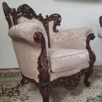 Италианска барокова гарнитура, снимка 15 - Дивани и мека мебел - 45373658