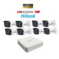 Turbo HD HIKVISION Hilook Комплект за Видеонаблюдение 2MP с 8 камери и хибриден DVR, снимка 1 - HD камери - 45366772