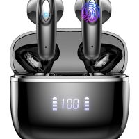 Безжични слушалки Bluetooth 5.3 слушалки с 4 ENC микрофона, 40H, шумопотискащи, IP7 Водоустойчиви, снимка 1 - Bluetooth слушалки - 45622614