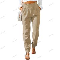 Дамски ежедневни класически едноцветни плисирани панталони с пълна дължина, 10цвята , снимка 3 - Панталони - 45513456