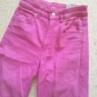 Розови дънки H&M, XS(34) размер , снимка 5 - Дънки - 45263953