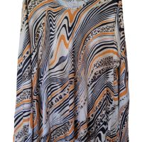 Дамска блуза с абстрактна щампа M&S Mode, 100% вискоза, 75х66 см, XXL, снимка 1 - Блузи с дълъг ръкав и пуловери - 45480796