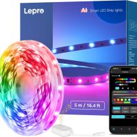 Lepro S1 Smart LED лента, 5M 150LEDs Работи с Alexa, Google Assitant, Bluetooth и WiFi App Control, снимка 1 - Лед осветление - 45342520