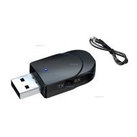 Аудио предавател и приемник KN330, Bluetooth, 2 в 1, USB, жак 3,5 мм, черен, снимка 2 - MP3 и MP4 плеъри - 45305819