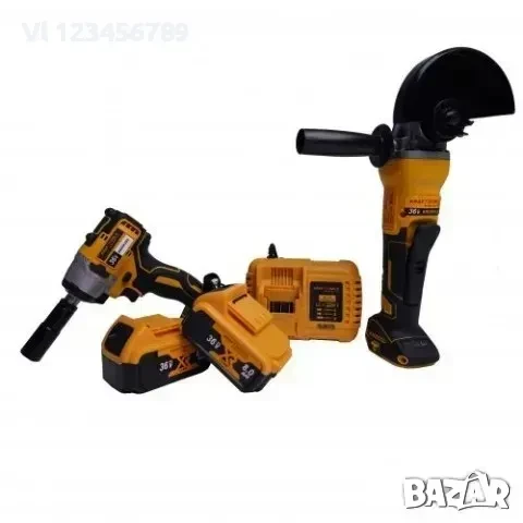 Акумулаторен к-т Ударен Гайковерт и Ъглошлайф KraftWorld 36V, 8A, снимка 1