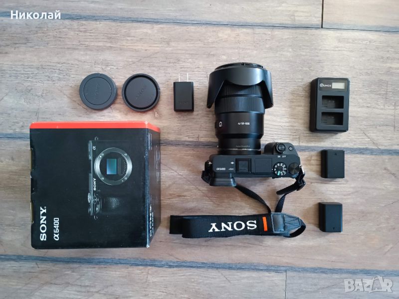 фотоапарат Sony A6400 + обектив 18-105mm f/4 G OSS и подарък, снимка 1