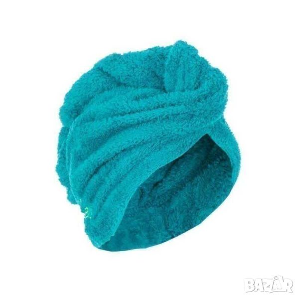 Мека микрофибърна кърпа за коса Nabaiji, Светло зелена, снимка 1