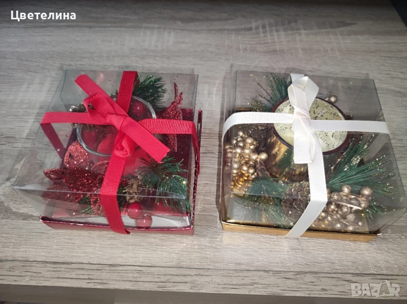 Коледни свещници всеки по 7.99 лв., снимка 1