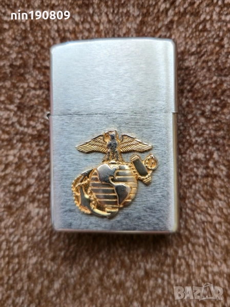 Zippo запалка с емблема на морската пехота на САЩ, снимка 1