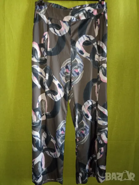 Lindex EU 48/ XL, XXL-Сатенен плътен панталон с широки крачоли, снимка 1