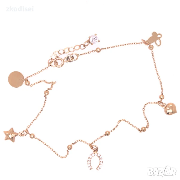 Златна дамска гривна за крак 3,27гр. 27,0см. 14кр. проба:585 модел:32195-2, снимка 1